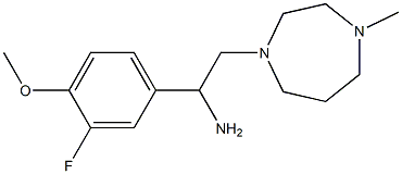 1-(3-fluoro-4-methoxyphenyl)-2-(4-methyl-1,4-diazepan-1-yl)ethan-1-amine Struktur