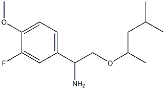 1-(3-fluoro-4-methoxyphenyl)-2-[(4-methylpentan-2-yl)oxy]ethan-1-amine Struktur