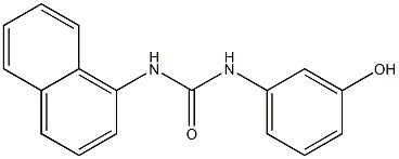 1-(3-hydroxyphenyl)-3-naphthalen-1-ylurea Struktur