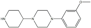 1-(3-methoxyphenyl)-4-(piperidin-4-yl)piperazine Struktur