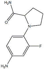 1-(4-amino-2-fluorophenyl)pyrrolidine-2-carboxamide Struktur