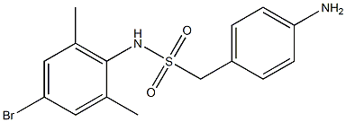 1-(4-aminophenyl)-N-(4-bromo-2,6-dimethylphenyl)methanesulfonamide Struktur