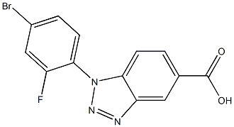 1-(4-bromo-2-fluorophenyl)-1H-1,2,3-benzotriazole-5-carboxylic acid Struktur