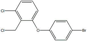 1-(4-bromophenoxy)-3-chloro-2-(chloromethyl)benzene Struktur