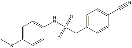 1-(4-cyanophenyl)-N-[4-(methylsulfanyl)phenyl]methanesulfonamide Struktur