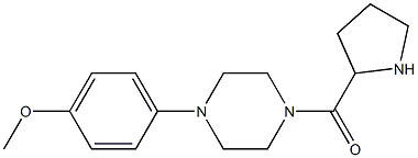 1-(4-methoxyphenyl)-4-(pyrrolidin-2-ylcarbonyl)piperazine Struktur