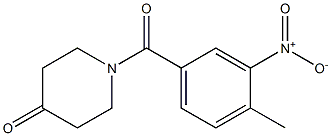 1-(4-methyl-3-nitrobenzoyl)piperidin-4-one Structure