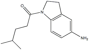 1-(5-amino-2,3-dihydro-1H-indol-1-yl)-4-methylpentan-1-one Struktur