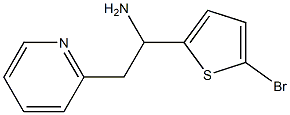 1-(5-bromothiophen-2-yl)-2-(pyridin-2-yl)ethan-1-amine Struktur