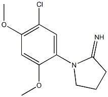 1-(5-chloro-2,4-dimethoxyphenyl)pyrrolidin-2-imine Struktur