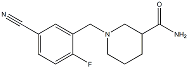 1-(5-cyano-2-fluorobenzyl)piperidine-3-carboxamide Structure