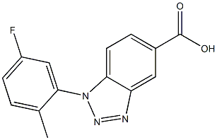 1-(5-fluoro-2-methylphenyl)-1H-1,2,3-benzotriazole-5-carboxylic acid Struktur