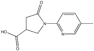 1-(5-methylpyridin-2-yl)-5-oxopyrrolidine-3-carboxylic acid Struktur