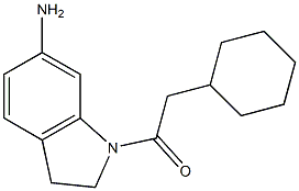 1-(6-amino-2,3-dihydro-1H-indol-1-yl)-2-cyclohexylethan-1-one Struktur