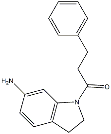 1-(6-amino-2,3-dihydro-1H-indol-1-yl)-3-phenylpropan-1-one Struktur