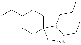 1-(aminomethyl)-4-ethyl-N,N-dipropylcyclohexan-1-amine Struktur