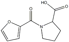 1-(furan-2-ylcarbonyl)pyrrolidine-2-carboxylic acid Struktur