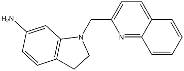 1-(quinolin-2-ylmethyl)-2,3-dihydro-1H-indol-6-amine Struktur