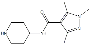 1,3,5-trimethyl-N-(piperidin-4-yl)-1H-pyrazole-4-carboxamide Struktur