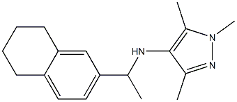 1,3,5-trimethyl-N-[1-(5,6,7,8-tetrahydronaphthalen-2-yl)ethyl]-1H-pyrazol-4-amine Struktur