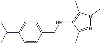 1,3,5-trimethyl-N-{[4-(propan-2-yl)phenyl]methyl}-1H-pyrazol-4-amine Struktur