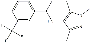 1,3,5-trimethyl-N-{1-[3-(trifluoromethyl)phenyl]ethyl}-1H-pyrazol-4-amine Struktur