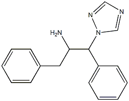 1,3-diphenyl-1-(1H-1,2,4-triazol-1-yl)propan-2-amine Struktur