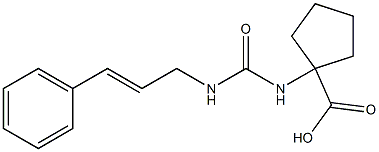 1-[({[(2E)-3-phenylprop-2-enyl]amino}carbonyl)amino]cyclopentanecarboxylic acid Struktur