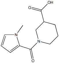 1-[(1-methyl-1H-pyrrol-2-yl)carbonyl]piperidine-3-carboxylic acid Struktur