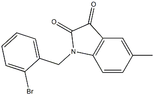 1-[(2-bromophenyl)methyl]-5-methyl-2,3-dihydro-1H-indole-2,3-dione Struktur