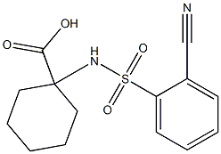 1-[(2-cyanobenzene)sulfonamido]cyclohexane-1-carboxylic acid Struktur