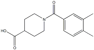 1-[(3,4-dimethylphenyl)carbonyl]piperidine-4-carboxylic acid Struktur