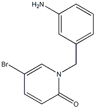 1-[(3-aminophenyl)methyl]-5-bromo-1,2-dihydropyridin-2-one Struktur