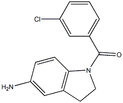 1-[(3-chlorophenyl)carbonyl]-2,3-dihydro-1H-indol-5-amine Struktur