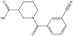 1-[(3-cyanophenyl)carbonyl]piperidine-3-carboxylic acid Struktur