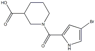 1-[(4-bromo-1H-pyrrol-2-yl)carbonyl]piperidine-3-carboxylic acid Struktur