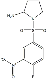 1-[(4-fluoro-3-nitrobenzene)sulfonyl]pyrrolidin-2-amine Struktur