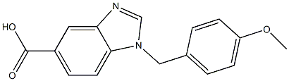 1-[(4-methoxyphenyl)methyl]-1H-1,3-benzodiazole-5-carboxylic acid Struktur