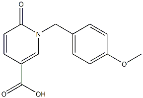 1-[(4-methoxyphenyl)methyl]-6-oxo-1,6-dihydropyridine-3-carboxylic acid Struktur