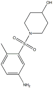 1-[(5-amino-2-methylbenzene)sulfonyl]piperidin-4-ol Struktur