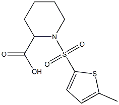 1-[(5-methylthiophene-2-)sulfonyl]piperidine-2-carboxylic acid Struktur