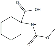 1-[(methoxycarbonyl)amino]cyclohexane-1-carboxylic acid Struktur