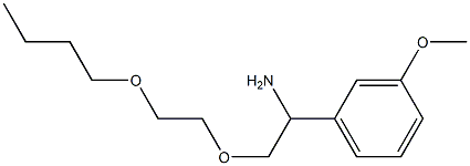 1-[1-amino-2-(2-butoxyethoxy)ethyl]-3-methoxybenzene Struktur