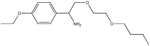 1-[1-amino-2-(2-butoxyethoxy)ethyl]-4-ethoxybenzene Struktur