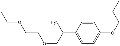 1-[1-amino-2-(2-ethoxyethoxy)ethyl]-4-propoxybenzene Struktur