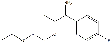 1-[1-amino-2-(2-ethoxyethoxy)propyl]-4-fluorobenzene Struktur