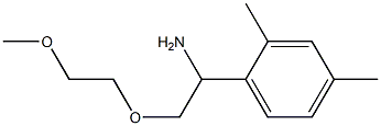 1-[1-amino-2-(2-methoxyethoxy)ethyl]-2,4-dimethylbenzene Struktur