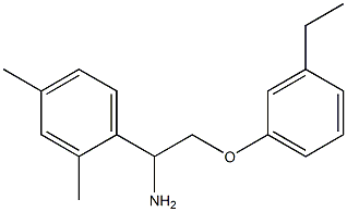 1-[1-amino-2-(3-ethylphenoxy)ethyl]-2,4-dimethylbenzene Struktur