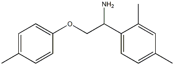 1-[1-amino-2-(4-methylphenoxy)ethyl]-2,4-dimethylbenzene Struktur