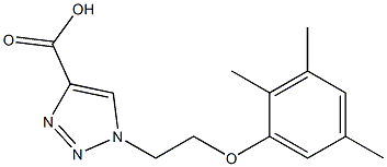 1-[2-(2,3,5-trimethylphenoxy)ethyl]-1H-1,2,3-triazole-4-carboxylic acid Struktur